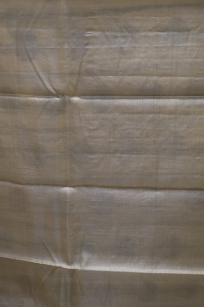 Pure Tussar Saree - Metalic Grey