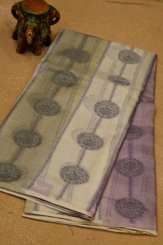 Pure Tussar Saree - Purple