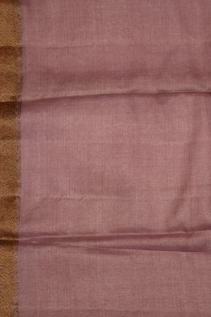 Pure Tussar Saree -Dusky Rose Raindrop Design