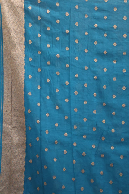 Banarasi Georgette Saree - Peacock Blue