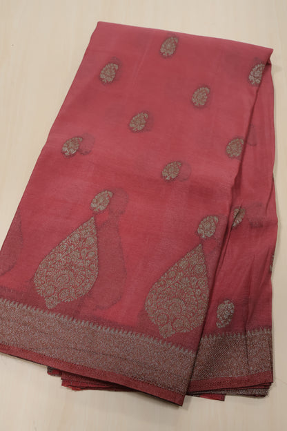 Banarasi Georgette Saree - Pastel Pink