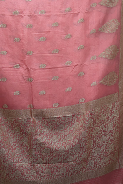 Banarasi Georgette Saree - Pastel Pink