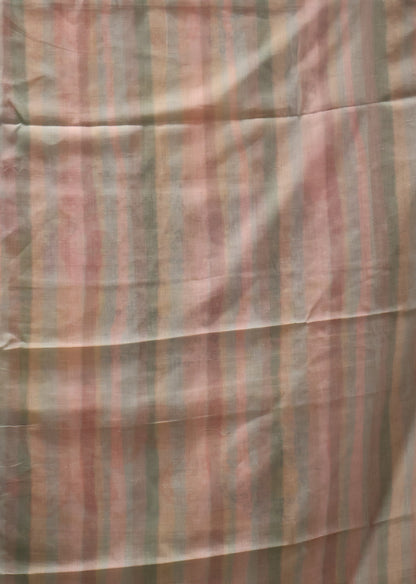 Linen Chanderi Saree- Green Big Border