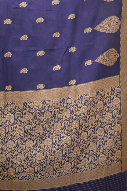Banarasi Georgette Saree - Navy Blue