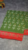 Pochampally Cotton double Ikkat Saree Green - Red thumbnail