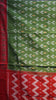 Pochampally Cotton double Ikkat Saree Green - Red thumbnail