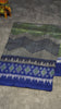 Pochampally Cotton double Ikkat Saree Gray - Blue thumbnail