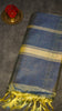 Vazhai Naaru Pattu Saree Vanasingaram Metallic Blue - Orange thumbnail