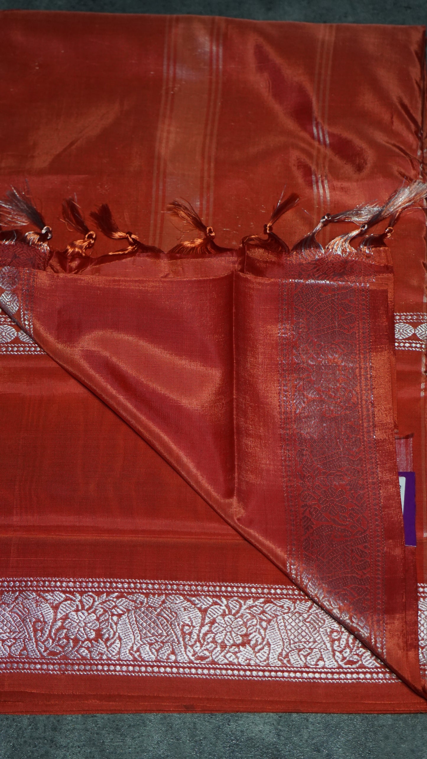 Vazhai Naaru Pattu Saree Vanasingaram Light Red