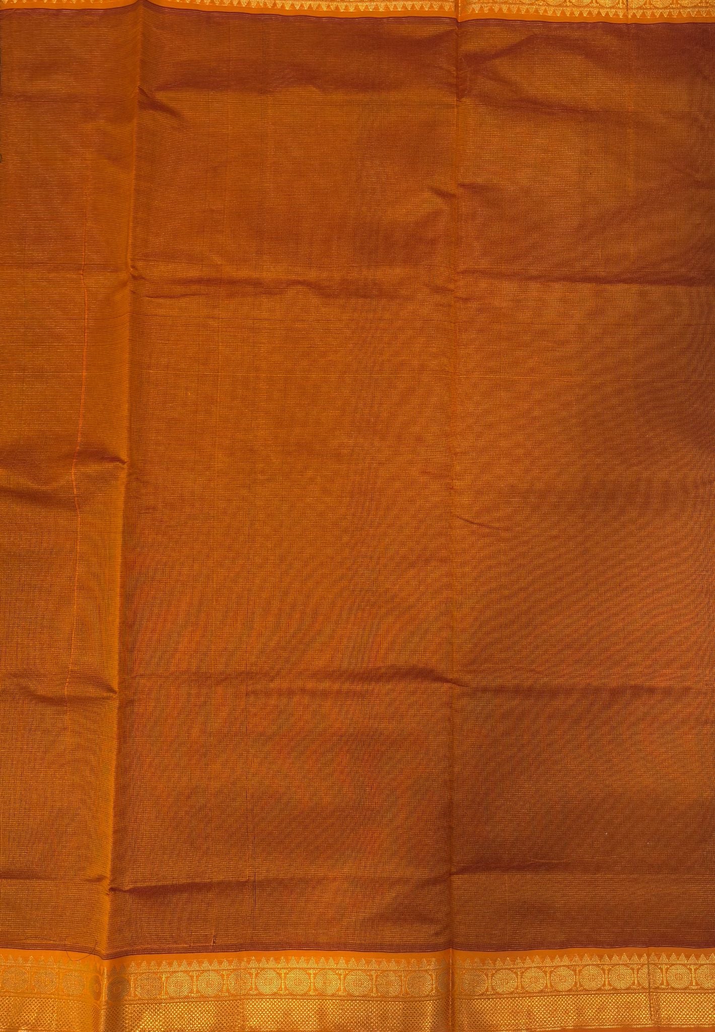 Silk Cotton Saree-Maanthulir Green with Contrast Border in Vairaoosi