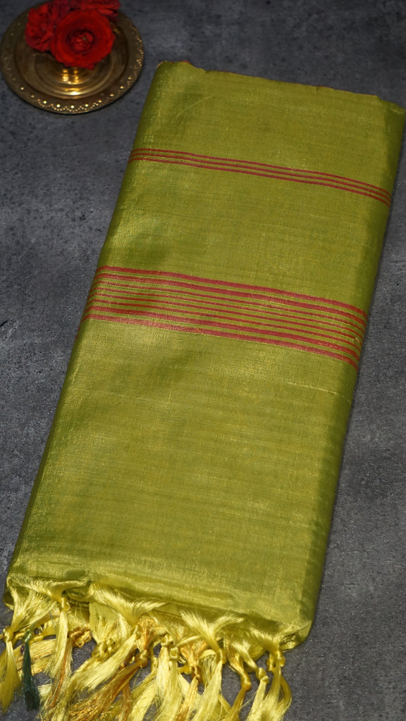 Vazhai Naaru Pattu Saree Vanasingaram Green - Peacock Blue