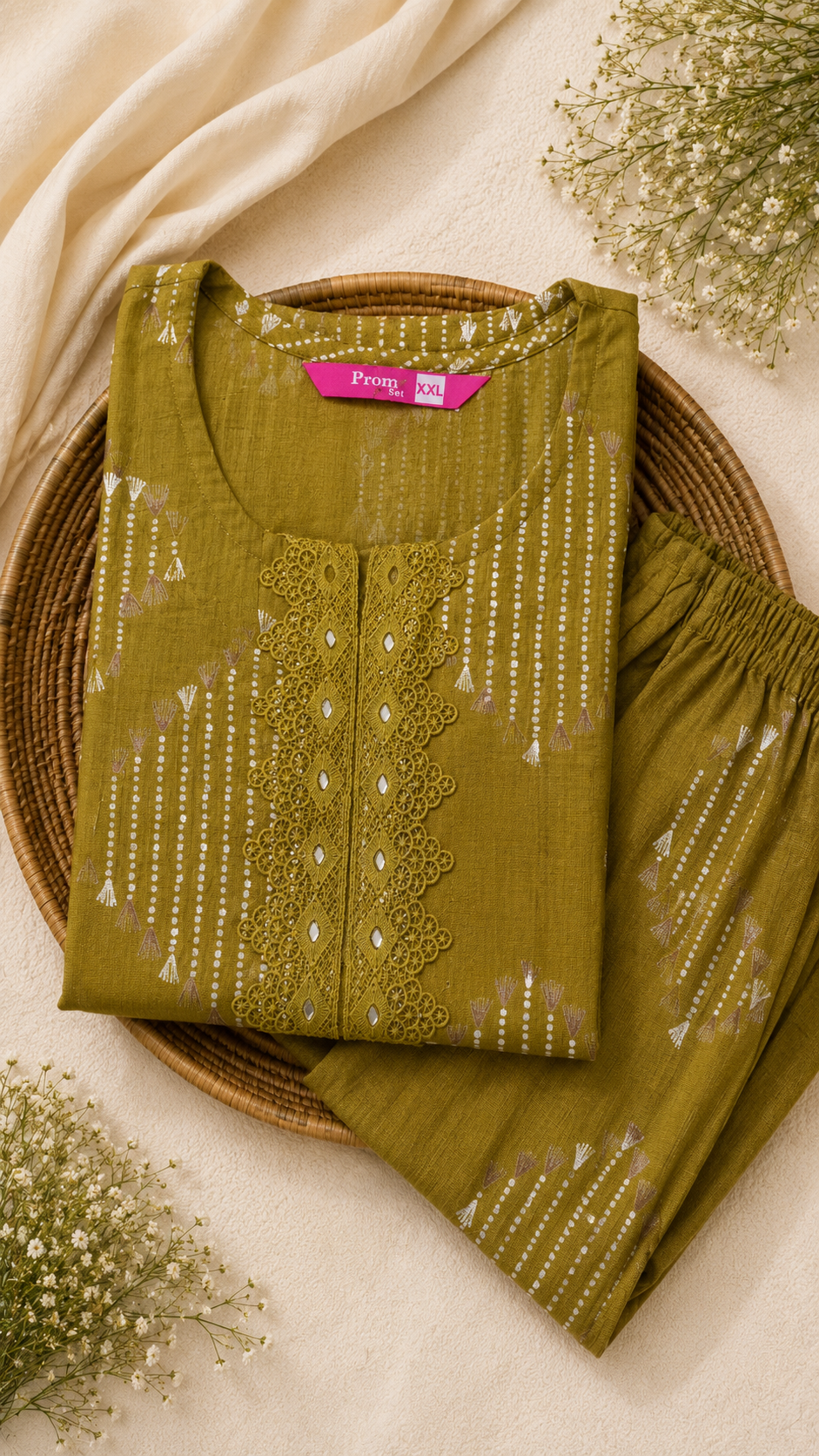 Cord Set - Subtle Foil Print Accents