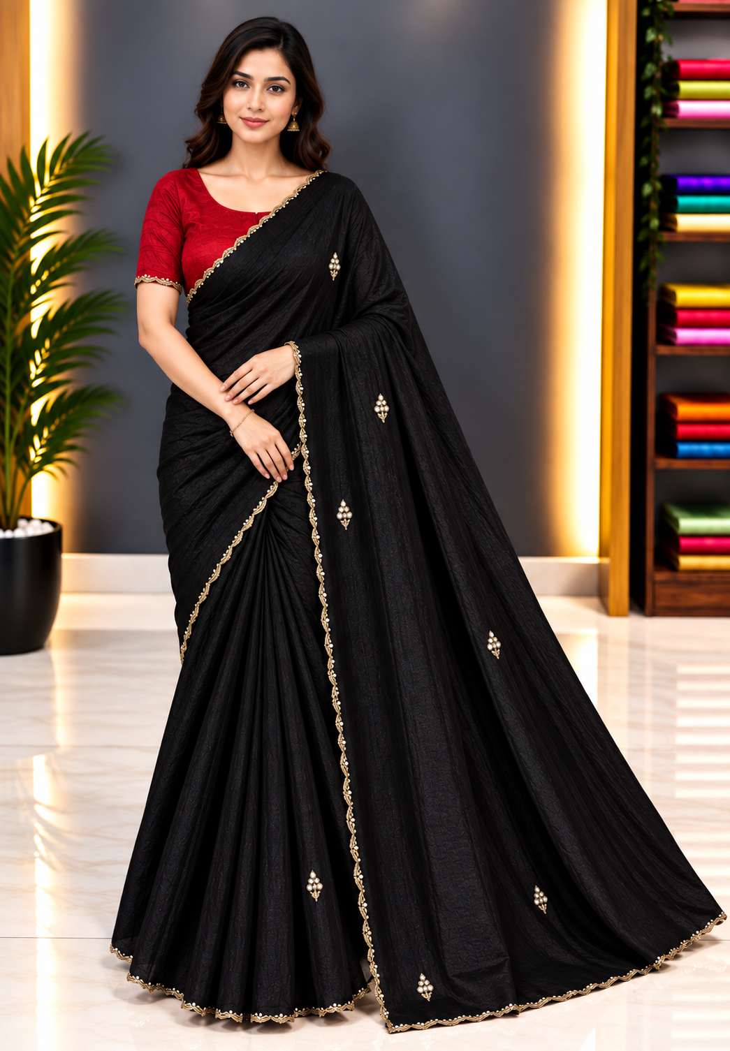 Designer Saree-Black