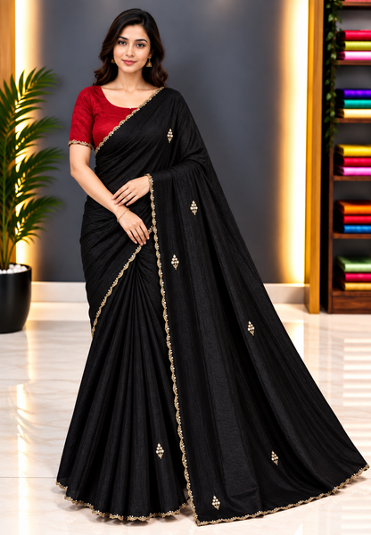 Designer Saree-Black