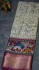 Dola Silk Kalamkari Print Magenta Border thumbnail