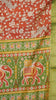 Semi Pattola Saree Kalamkari Print - Rust Orange thumbnail