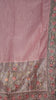 Semi Tussar Saree Crushed With Tissue Border Pink thumbnail