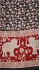 Malai Cotton Saree Pichwai Print Black thumbnail