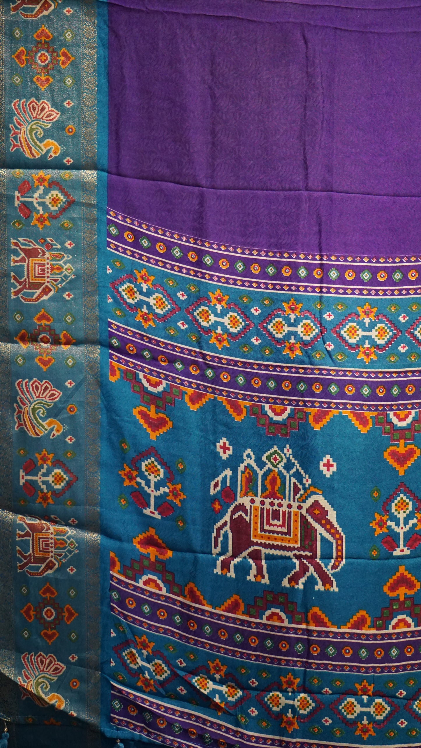 Shiffon Saree Violet - Blue
