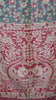 Jute Cotton Saree Kalamkari Print - Peacock Blue thumbnail