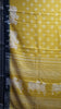 Shiffon Saree Cow Print Mustard - Black thumbnail
