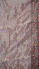 Semi Tussar Saree Crushed With Tissue Border Pink thumbnail