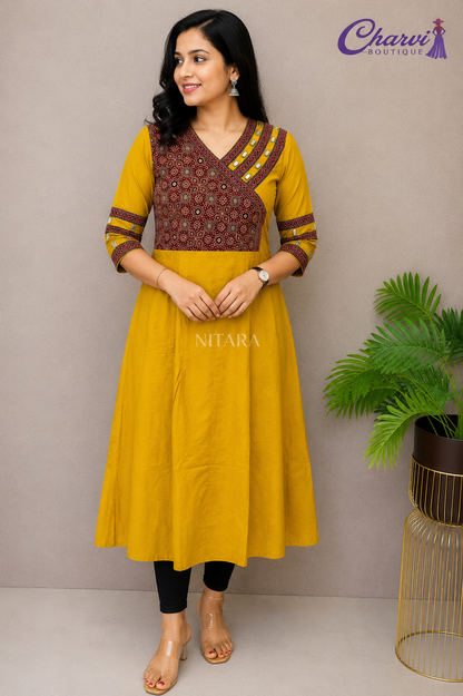 Kurti with Mirror Work