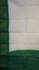 Sungudi Cotton Saree Checks White - Green thumbnail