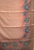 Semi Chanderi Saree Peacock Print-Orange thumbnail