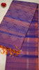 Soft Silk Saree Kolam Design - Peach & Purple Blend thumbnail