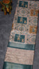 Semi Printed Silk Ajrak Print Sandal - Teal Green thumbnail