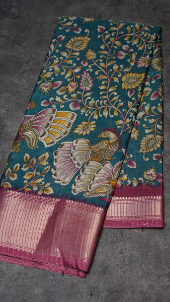 Viscose Saree Blue