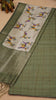 Semi Tussar Saree With Deer Border - Green thumbnail