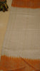 Semi Tussar Saree - Sandal & Orange thumbnail
