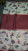 Semi Printed Silk Saree - Maroon thumbnail