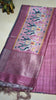 Semi Tussar Saree With Patola Print Majenta thumbnail