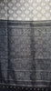 Jute Cotton Saree - Grey & Black thumbnail