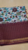 Bhagalpur Tussar Saree Kalamkari Print - Wine thumbnail
