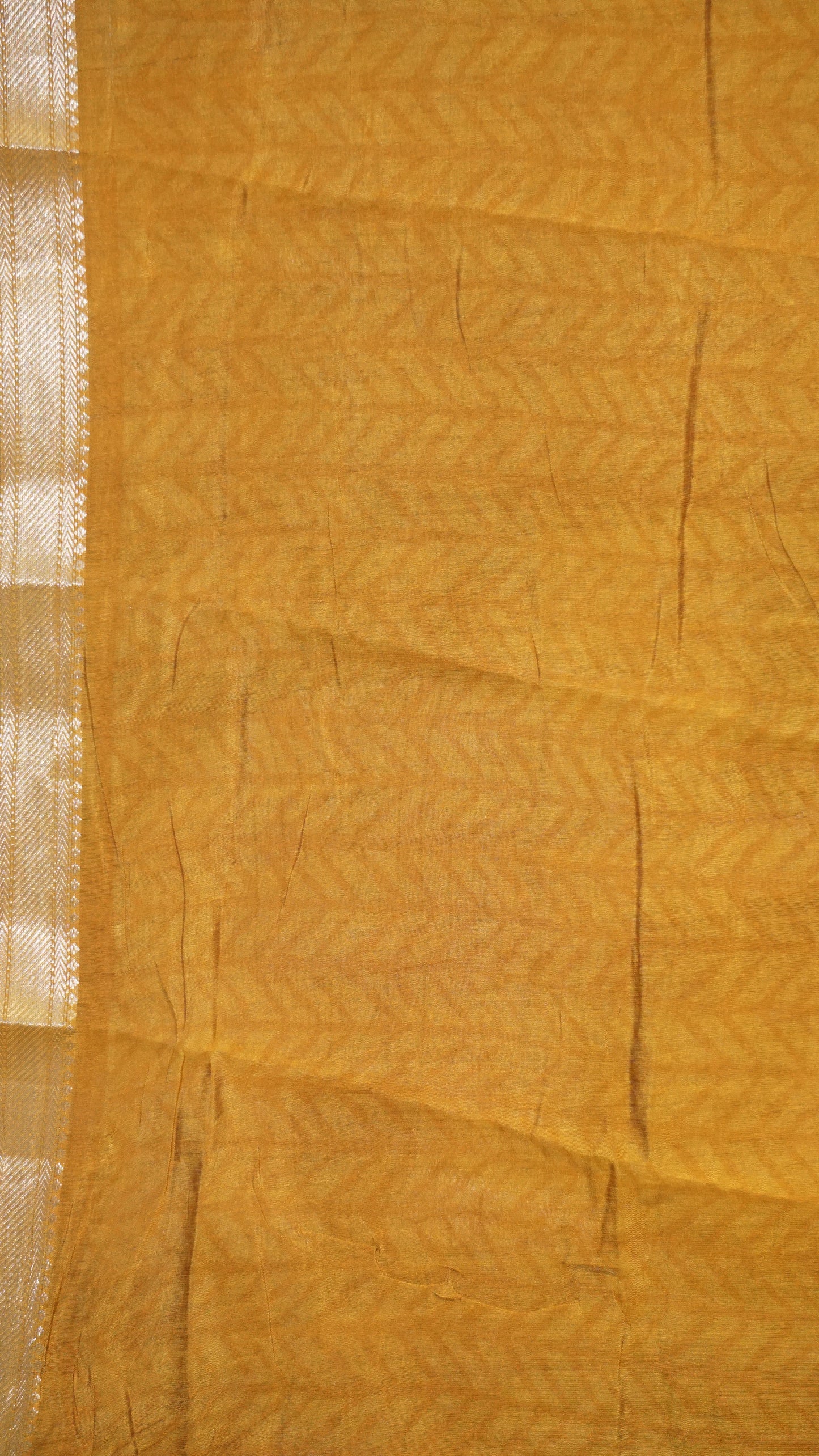Malai Cotton Saree Pichwai Print Yellow