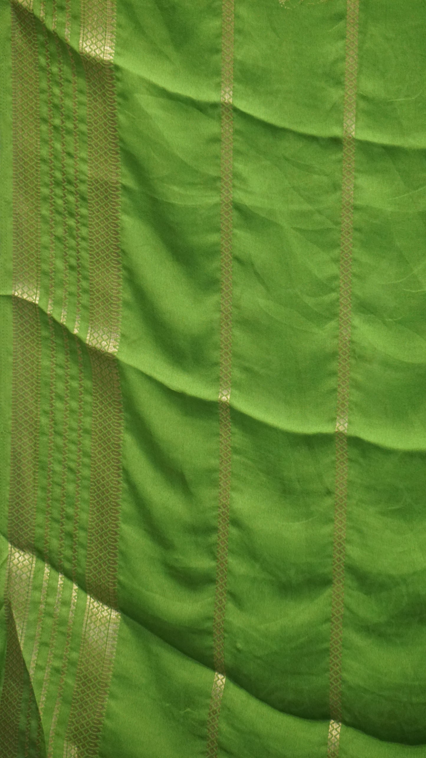 Shiffon Saree Flamingo Design - Green