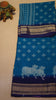 Shiffon Saree Cow Print Teal Blue - Violet thumbnail