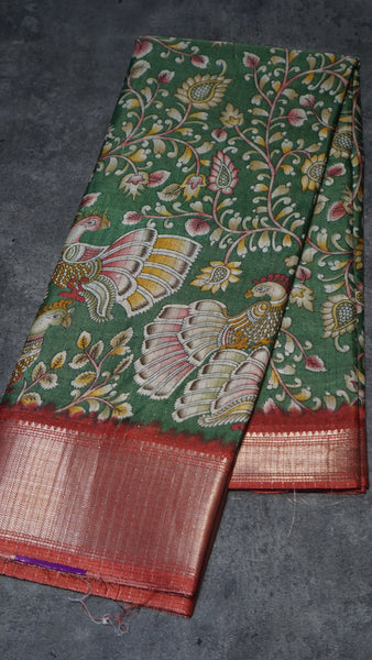 Viscose Saree Green
