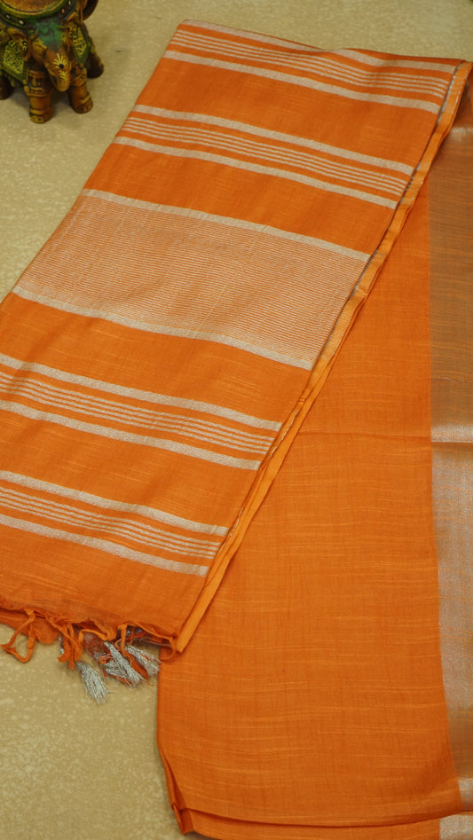 Semi Linen Plain - Dark Orange