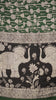 Malai Cotton Saree Pichwai Print Green thumbnail
