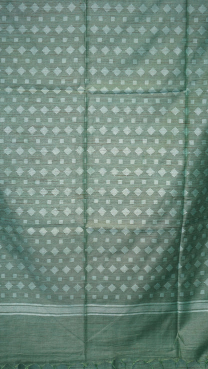 Banswara Cotton Saree - Teal Green