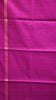 Pure Dupion Silk Saree Checks - Green with Purple Border thumbnail