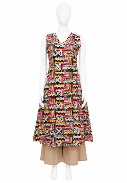 Cord Set with Geometric Printed Cotton Salwar Set