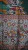 Jute Cotton Saree Kalamkari Print Green thumbnail