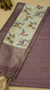 Semi Tussar Saree With Deer Border - Lavender thumbnail