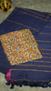 Handloom Cotton Saree Navy Blue thumbnail